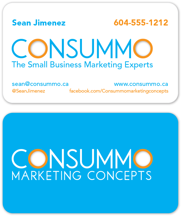 Consummo Marketing Concepts Die Cut 'Os' Business Card Image